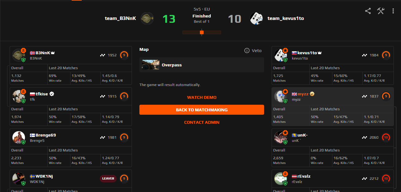 Contacting Live Support  FACEIT