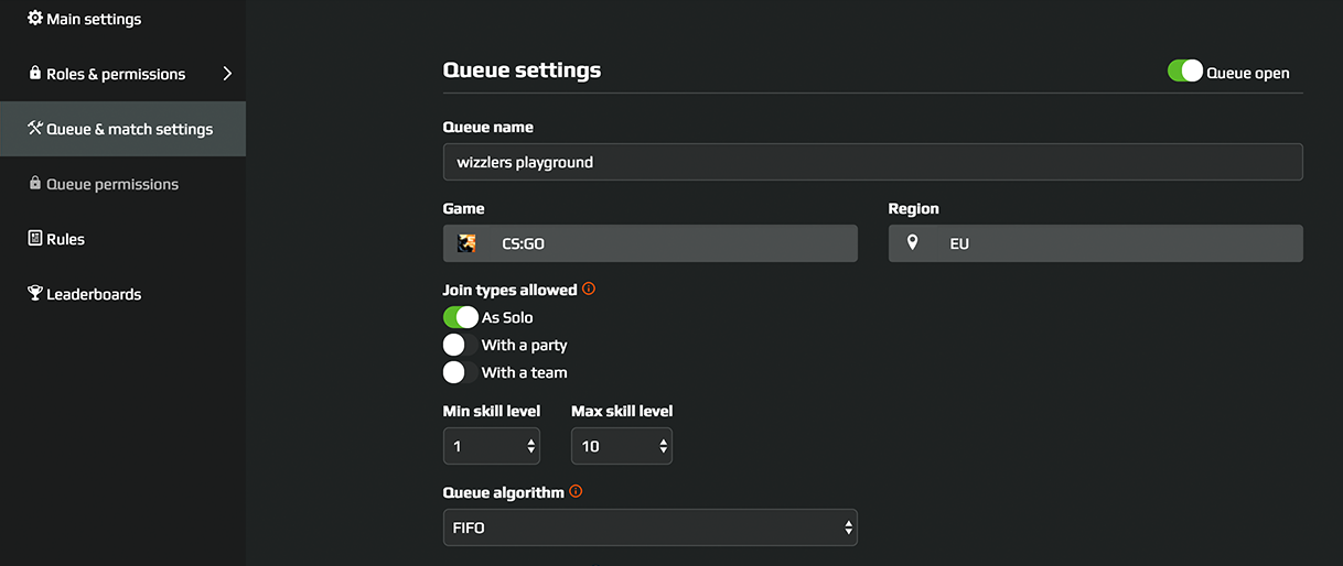 Creating a hub FACEIT