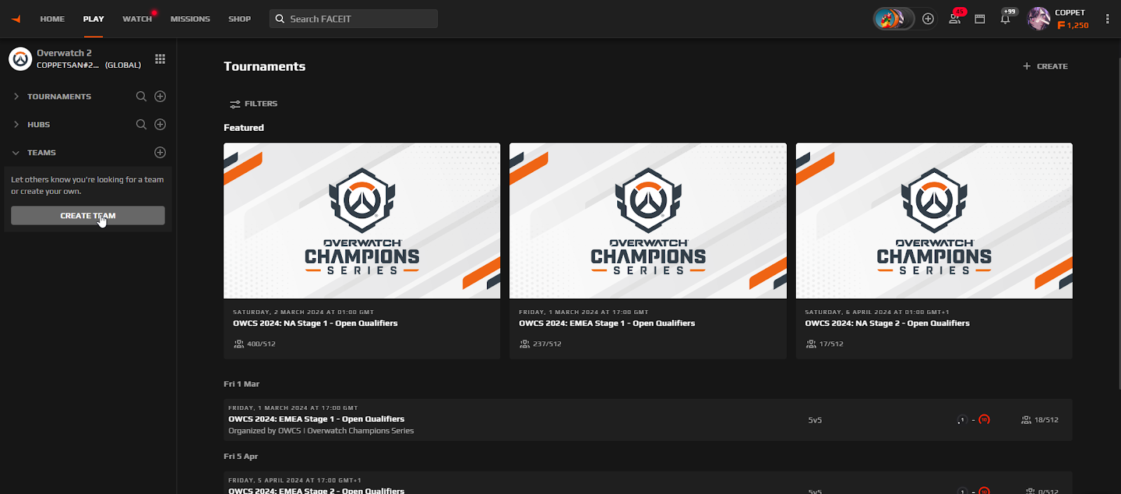 OW2 Team Creation Guide FACEIT
