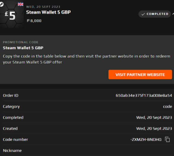 Códigos/Monedas entregados automáticamente FACEIT Support Spanish