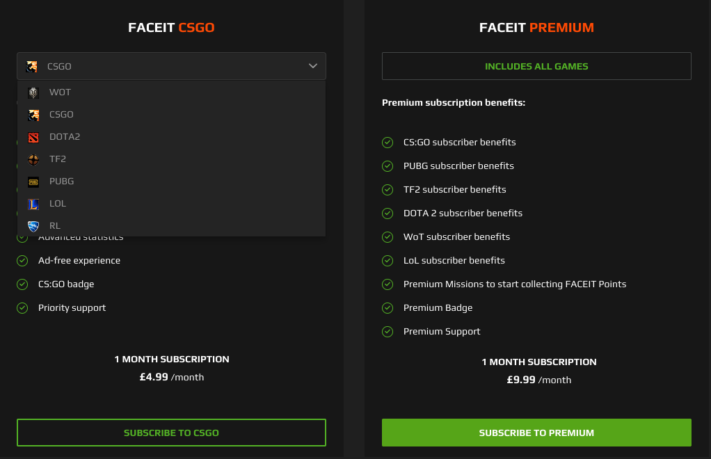 Support faceit com. Подписка фейсит. Фейсит премиум. Подписка фейсит премиум. Фейсит саппорт.